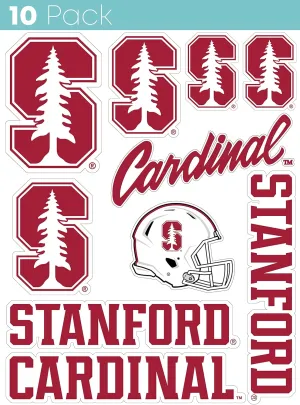 Stanford University 10 Pack Collegiate Vinyl Decal Sticker Officially Licensed Collegiate Product