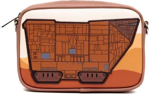 Star Wars Bag, Crossbody, Jawa Sandcrawler and Jawa Pose, Brown, Vegan Leather
