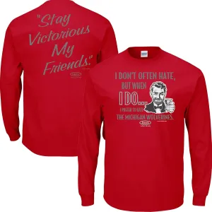 Stay Victorious (Anti-Michigan) T-Shirt for Ohio State College Fans (SM-5XL)
