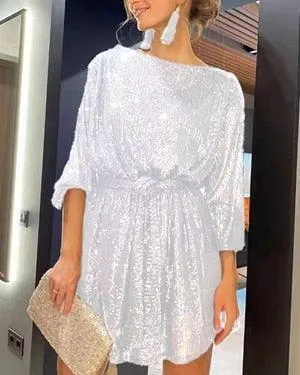 STYLISH LADY Glitter Sequined Dress
