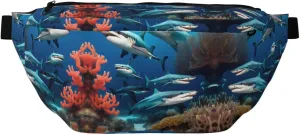 Submarine Shark Coral Large Crossbody Fanny Pack,Gifts For Enjoy Sports Festival Workout Traveling Running Casual