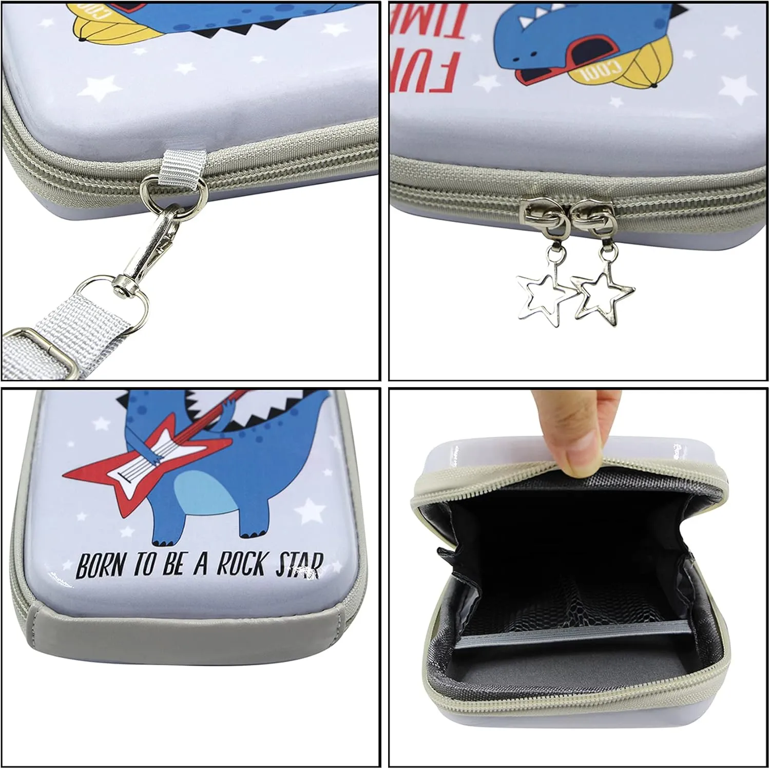 Suillty Kids Cute Dinosaur Small Crossbody Purse Shoulder Bag Waterproof Cell Phone Wallet Pouch for Boys Girls