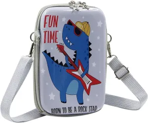 Suillty Kids Cute Dinosaur Small Crossbody Purse Shoulder Bag Waterproof Cell Phone Wallet Pouch for Boys Girls