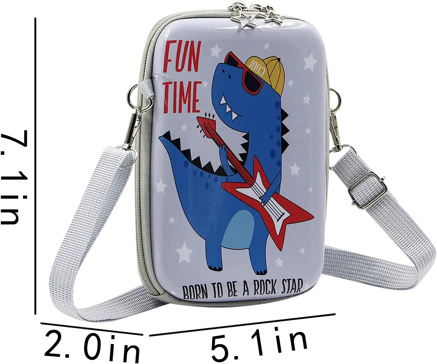 Suillty Kids Cute Dinosaur Small Crossbody Purse Shoulder Bag Waterproof Cell Phone Wallet Pouch for Boys Girls