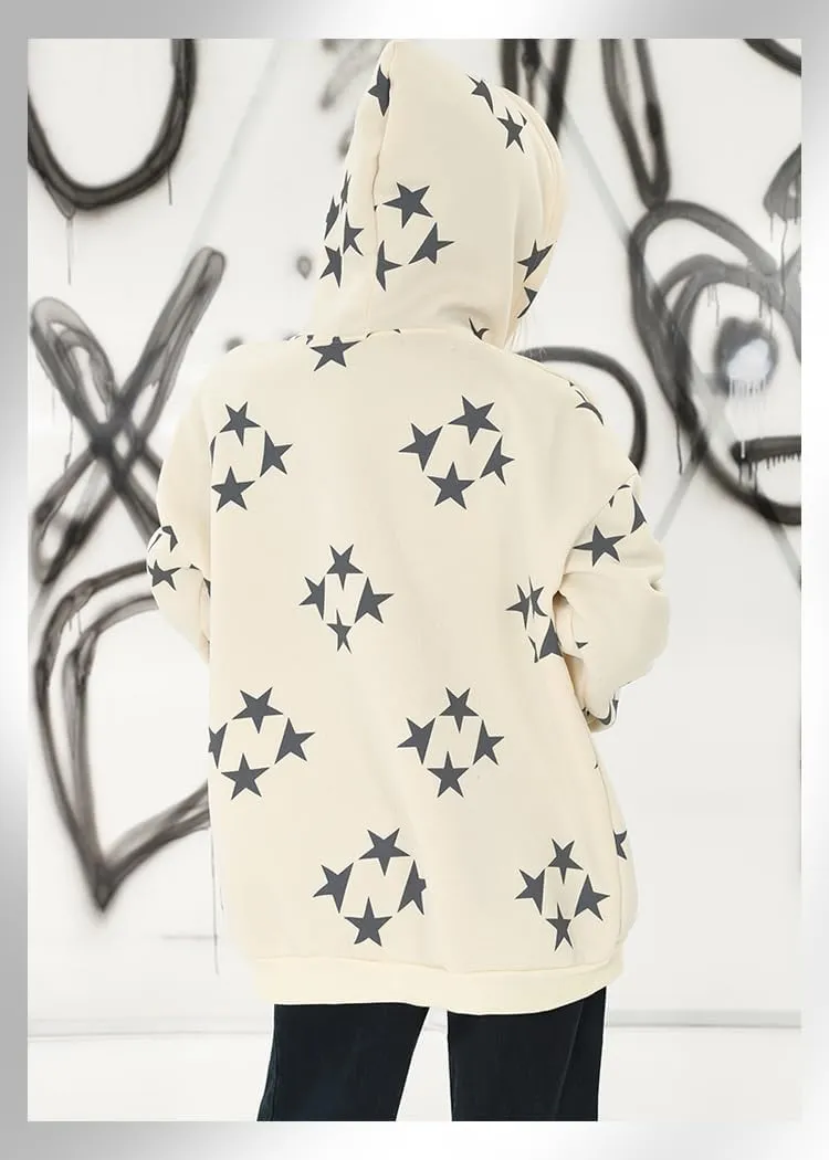 Sumleno Fairy Grunge Clothes Alt Emo Clothing Y2k Zip Up Hoodie Oversized Hooded Sweatshirt Harajuku Aesthetic Jacket