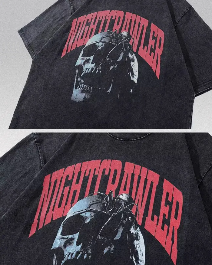 T-shirt oversized y2k "Nightcrawler"