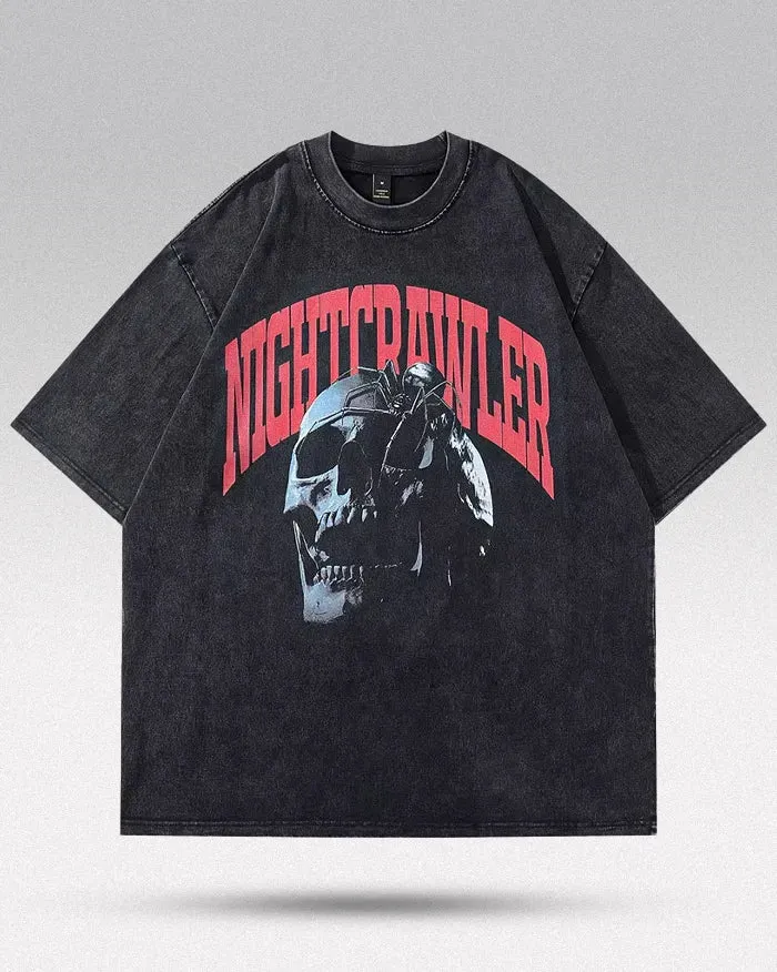 T-shirt oversized y2k "Nightcrawler"