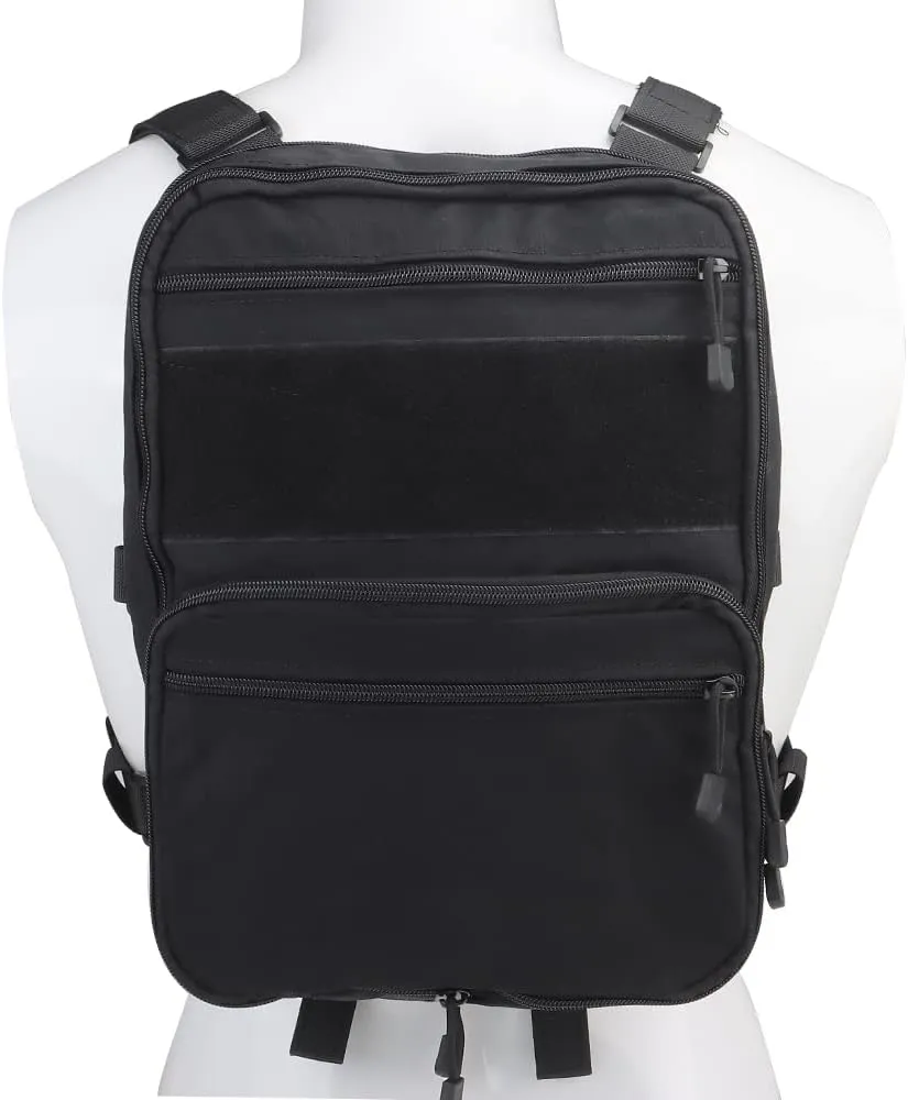 Tactical MOLLE Flatpack D3 Backpack Expansible Hydration Carrier Softback for Chest Rig Airsoft Vest