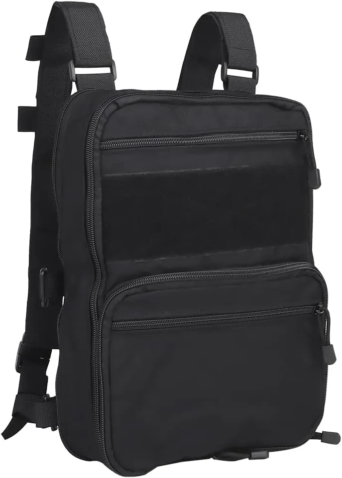Tactical MOLLE Flatpack D3 Backpack Expansible Hydration Carrier Softback for Chest Rig Airsoft Vest