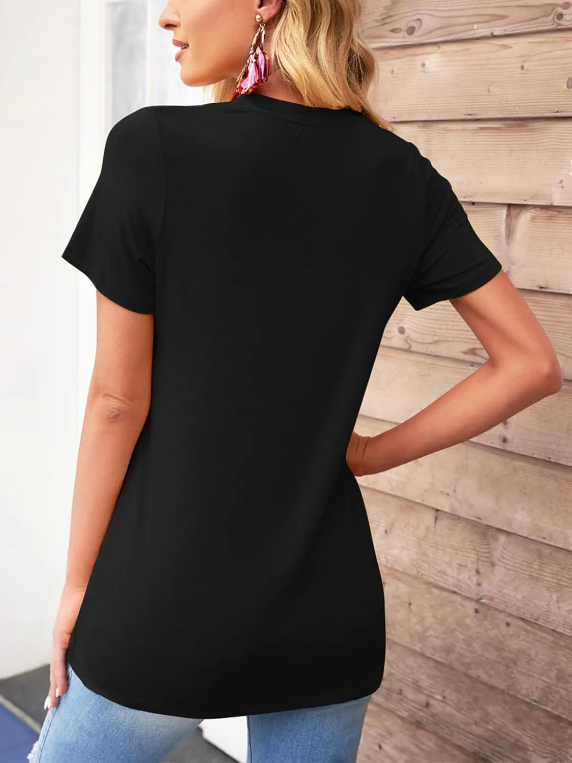 TAKEYAL Women Los Angeles Graphic T Shirts California Letter Print Short Sleeve Tee Loose Casual Tops