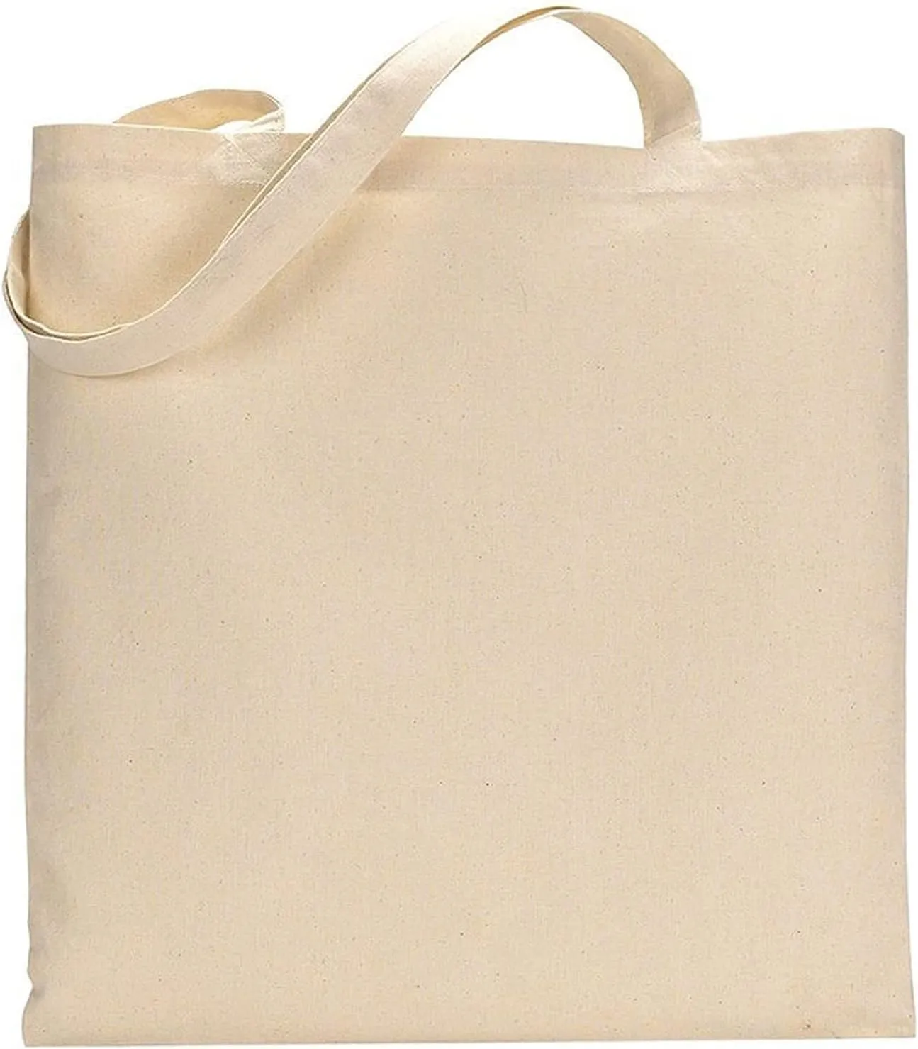 TBF Cotton Canvas Tote Bags 15x16 - Reusable Blank Grocery Shopping Totes for DIY, Printing, Embroidery