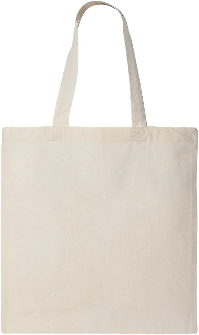 TBF Cotton Canvas Tote Bags 15x16 - Reusable Blank Grocery Shopping Totes for DIY, Printing, Embroidery