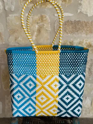Teal, Yellow and White