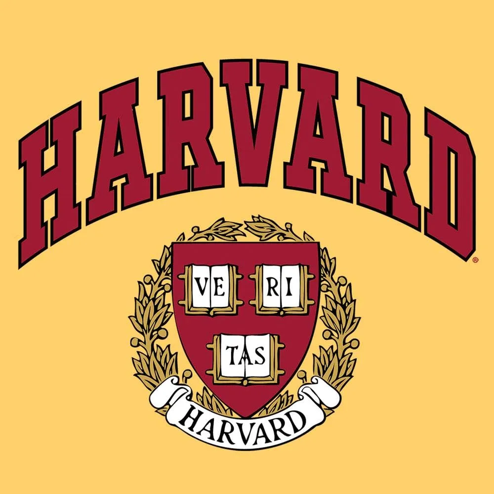 Tee Luv Men's Harvard University Shirt - Harvard Veritas College Shield T-Shirt