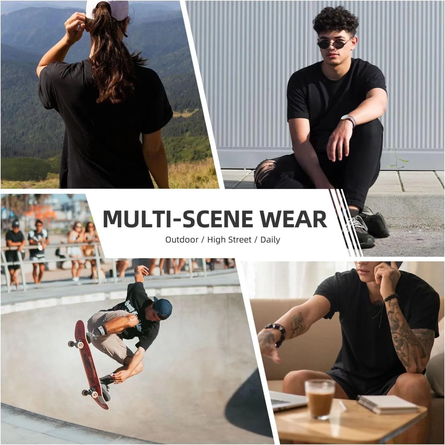 Teen Streetwear Oversized Retro T Shirt Short-Sleeve Unisex Teens Cotton Shirt