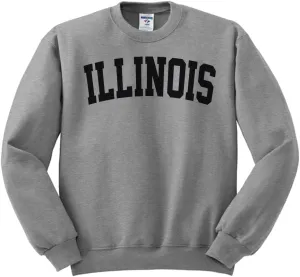 TeesAndTankYou Illinois College Style Sweatshirt Unisex