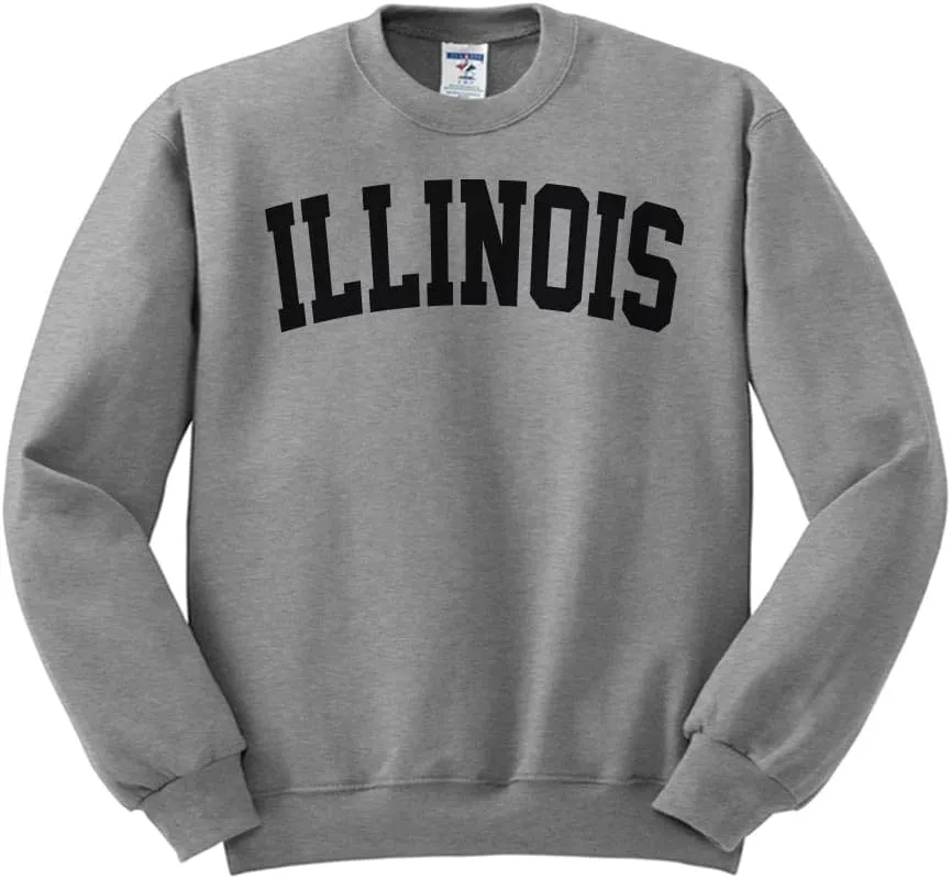 TeesAndTankYou Illinois College Style Sweatshirt Unisex