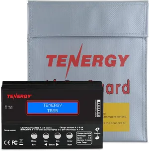 Tenergy 1S-6S Digital Battery Pack Charger for Li-Fe/Li-PO/NiCd/NiMH Packs Balance Charger Discharger w/Tamiya/JST/EC3/HiTec/Deans Connectors   Lipo Bag