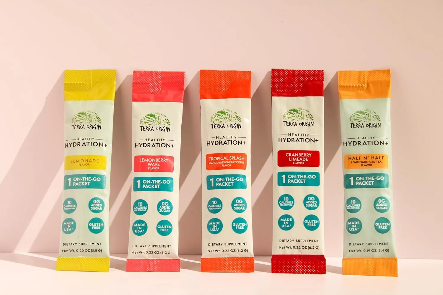 TERRA ORIGIN Healthy Hydration  Weekend Recovery | 30 Packets | Zero Sugar Powder Drink for Energy and Recovery | Lemonberry Wave