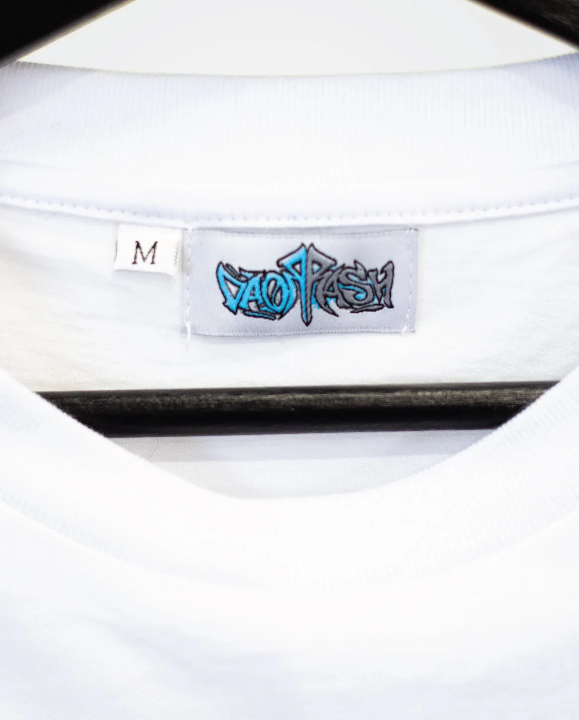 The Berlin: Oversized Designer Streetwear Tee with Road Rash Graffiti Logo White