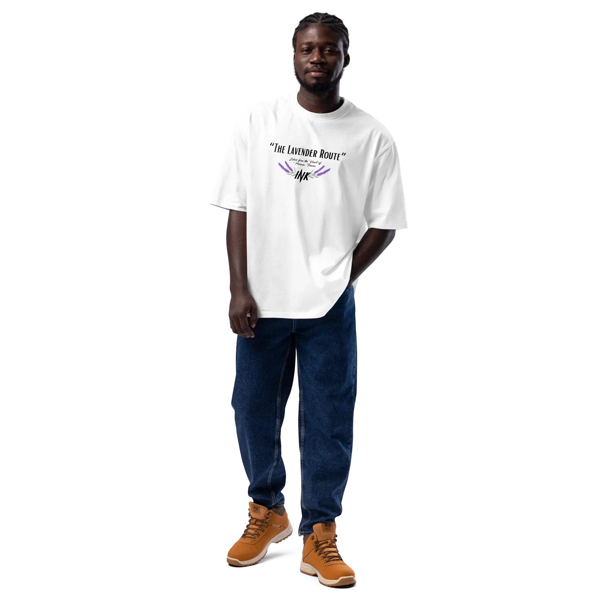 The Lavender Route Oversized Heavy-Cotton Tee