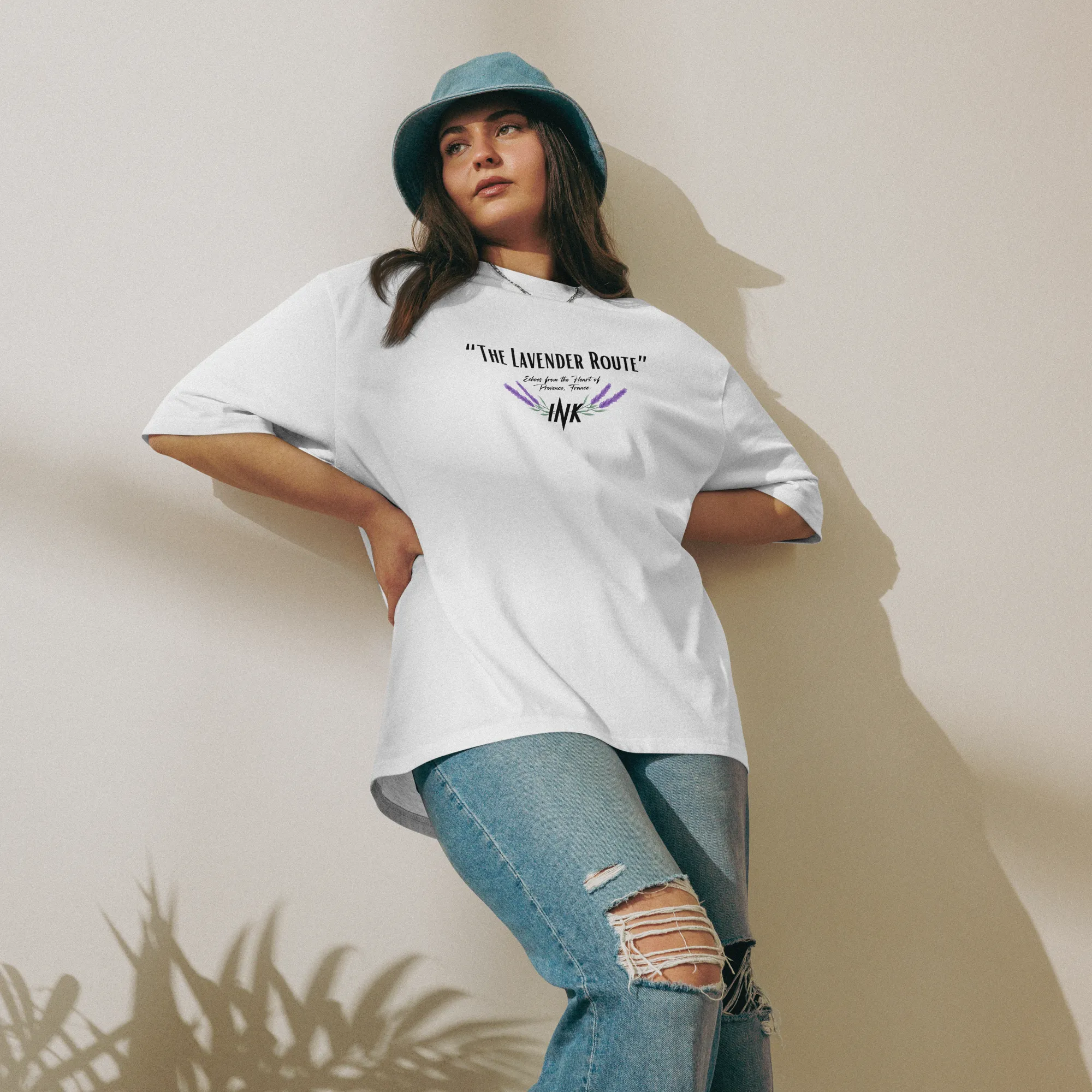 The Lavender Route Oversized Heavy-Cotton Tee