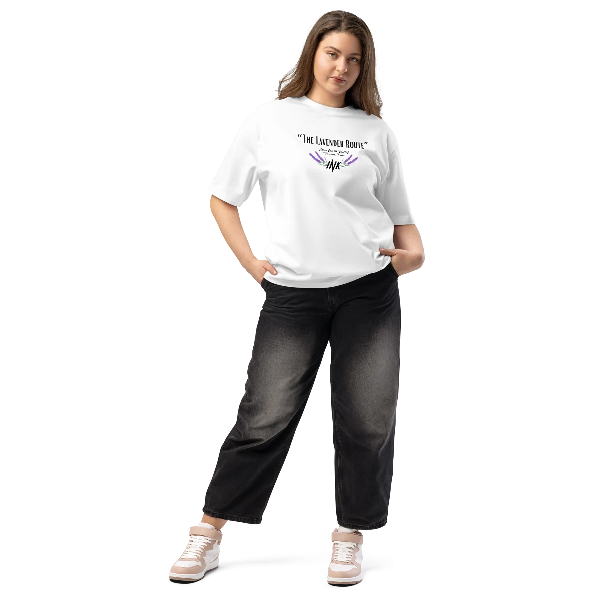 The Lavender Route Oversized Heavy-Cotton Tee