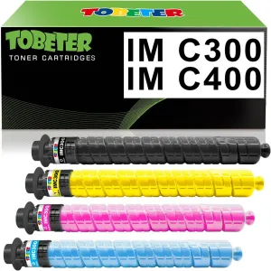 ToBeter Compatible 842378 842379 842380 842381 Toner 17,500 Pages Replacement for Ricoh IM C300 C400 Toner for Lanier Savin IM C300 C300F C400 C400F C400SF Printers (4 Pack)
