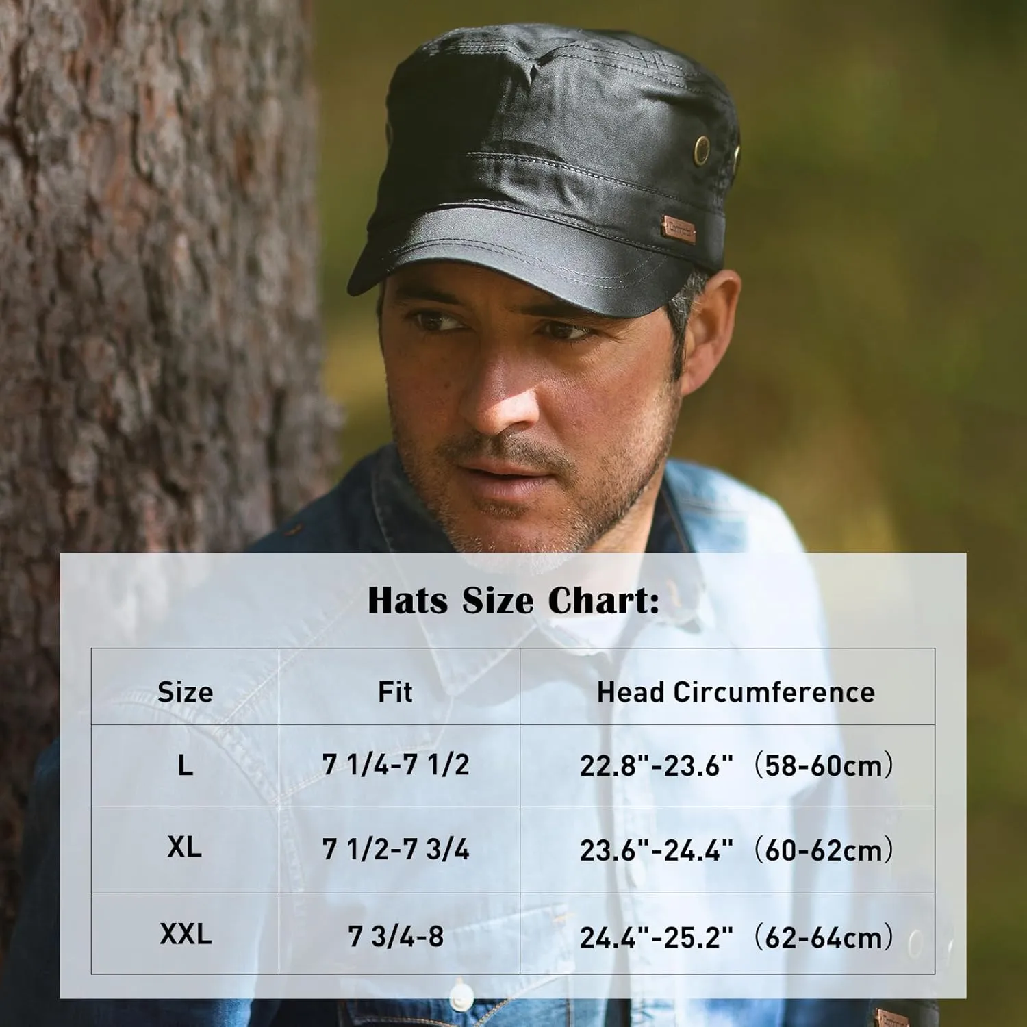 TOP-EX XXL/XL/L Waterproof & UV50  Adjustable Army Cap 58-65CM