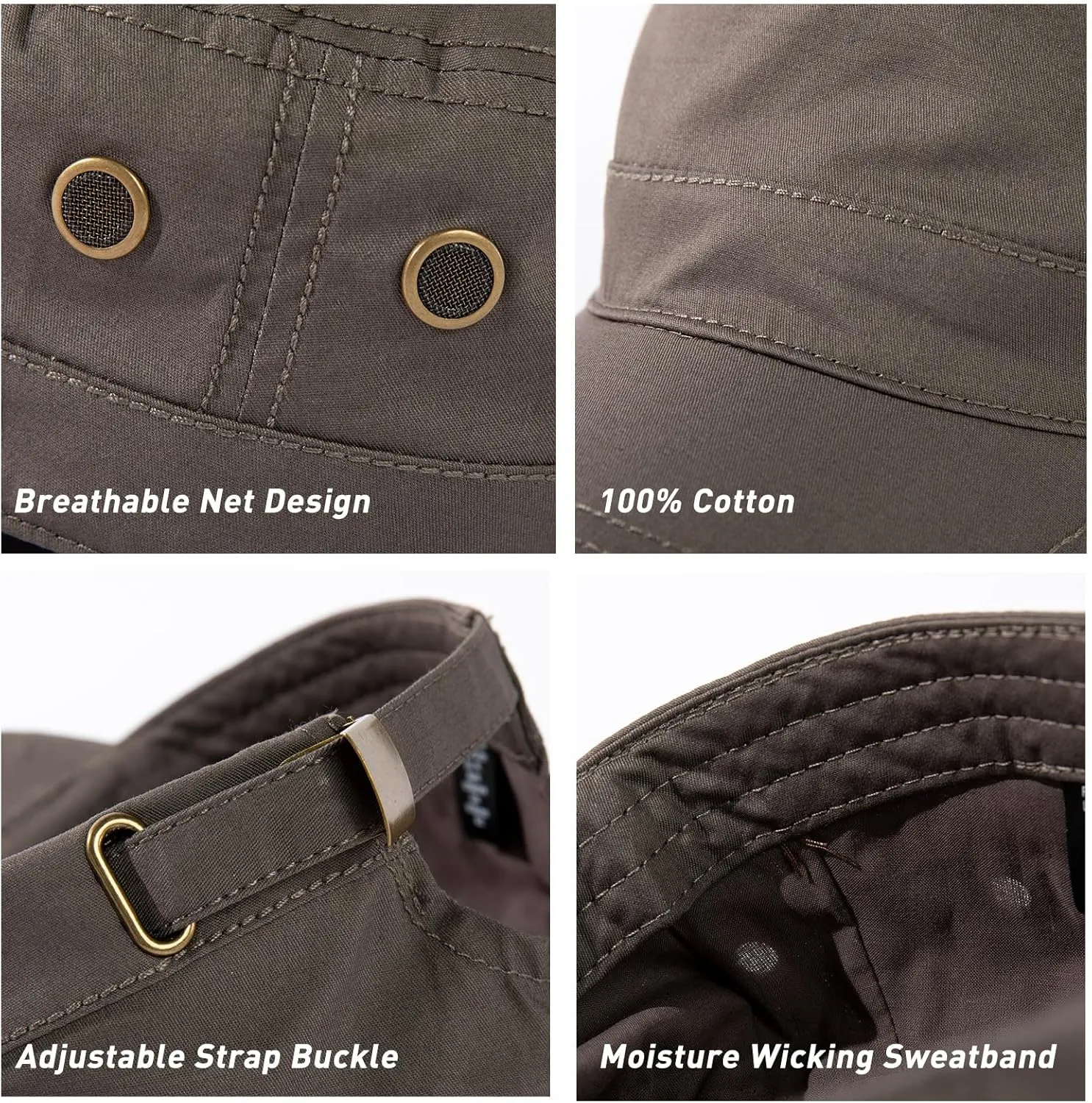 TOP-EX XXL/XL/L Waterproof & UV50  Adjustable Army Cap 58-65CM