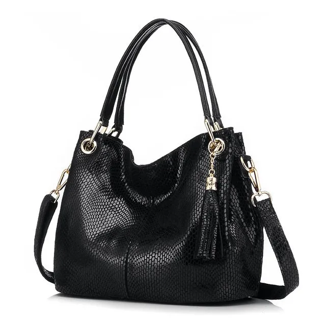 Touch-sensitive messenger leather Creative quality high bag genuine shoulder totes bags hobos bag female handbags women leather Realer crossbody woman