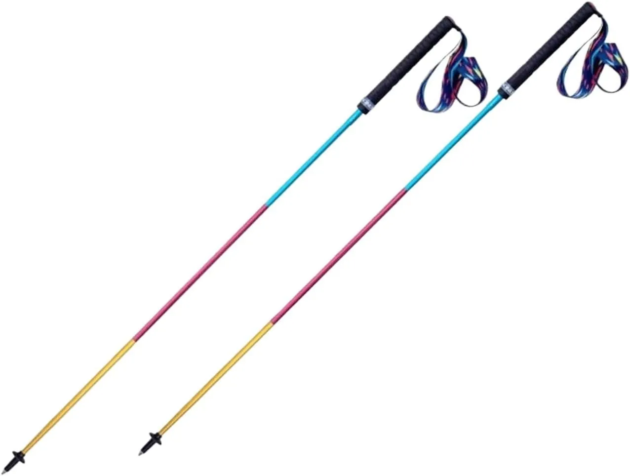 Travel Trekking Pole 2-pc Pack Trekking Poles Adjustable Length Walking Sticks Ultralightwith for Camping Mountaining Outdoor Activities(120cm)
