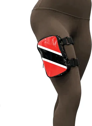 Trinidad Flag Thigh Bag | Leg Harness for Women | Outdoor Waist Pouch | Carnival Hiking Travel Fanny Pack with Adjustable Straps | Trinidad and Tobago