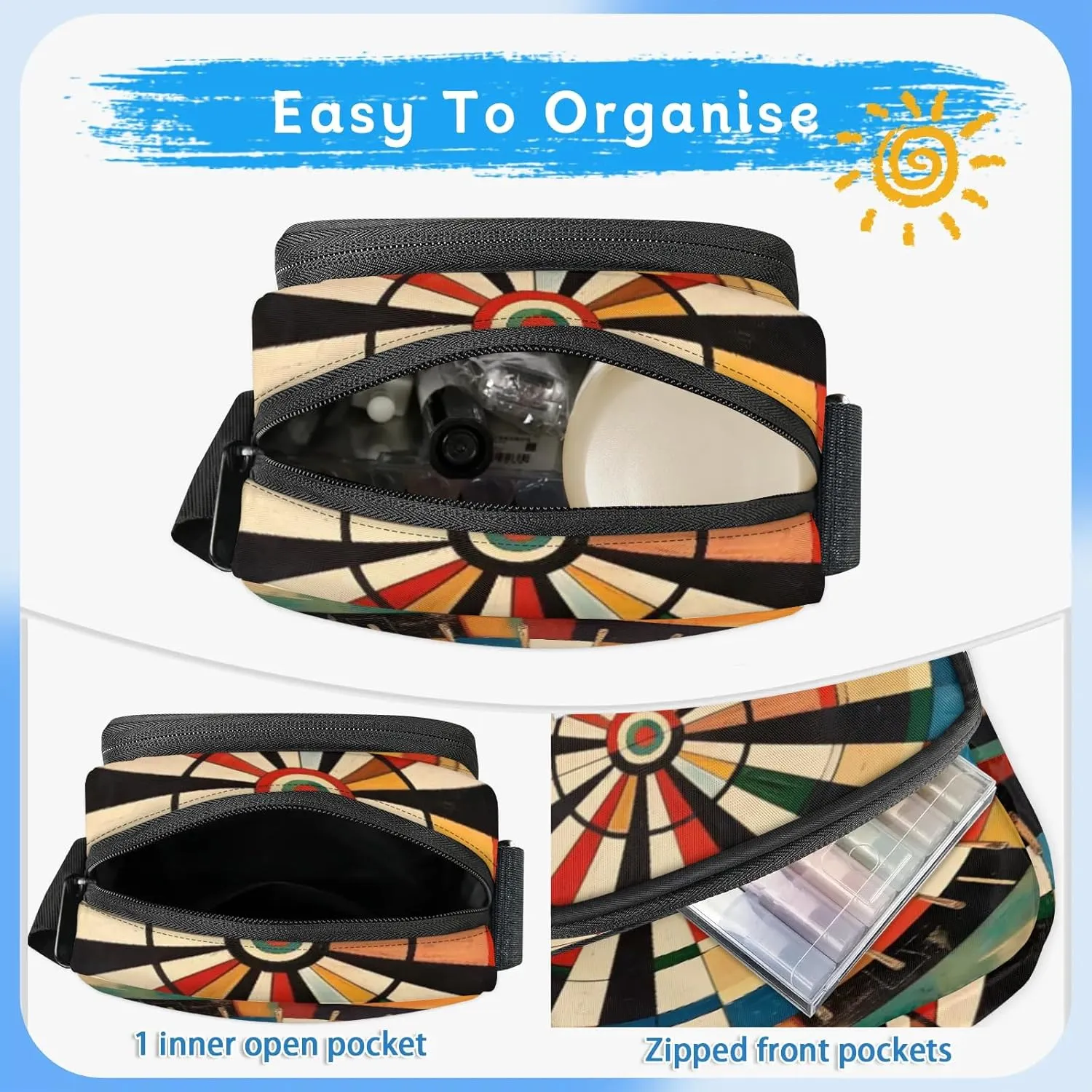 TropicalLife Personalized Crossbody Bag for Women Men Custom Name Messenger Bags