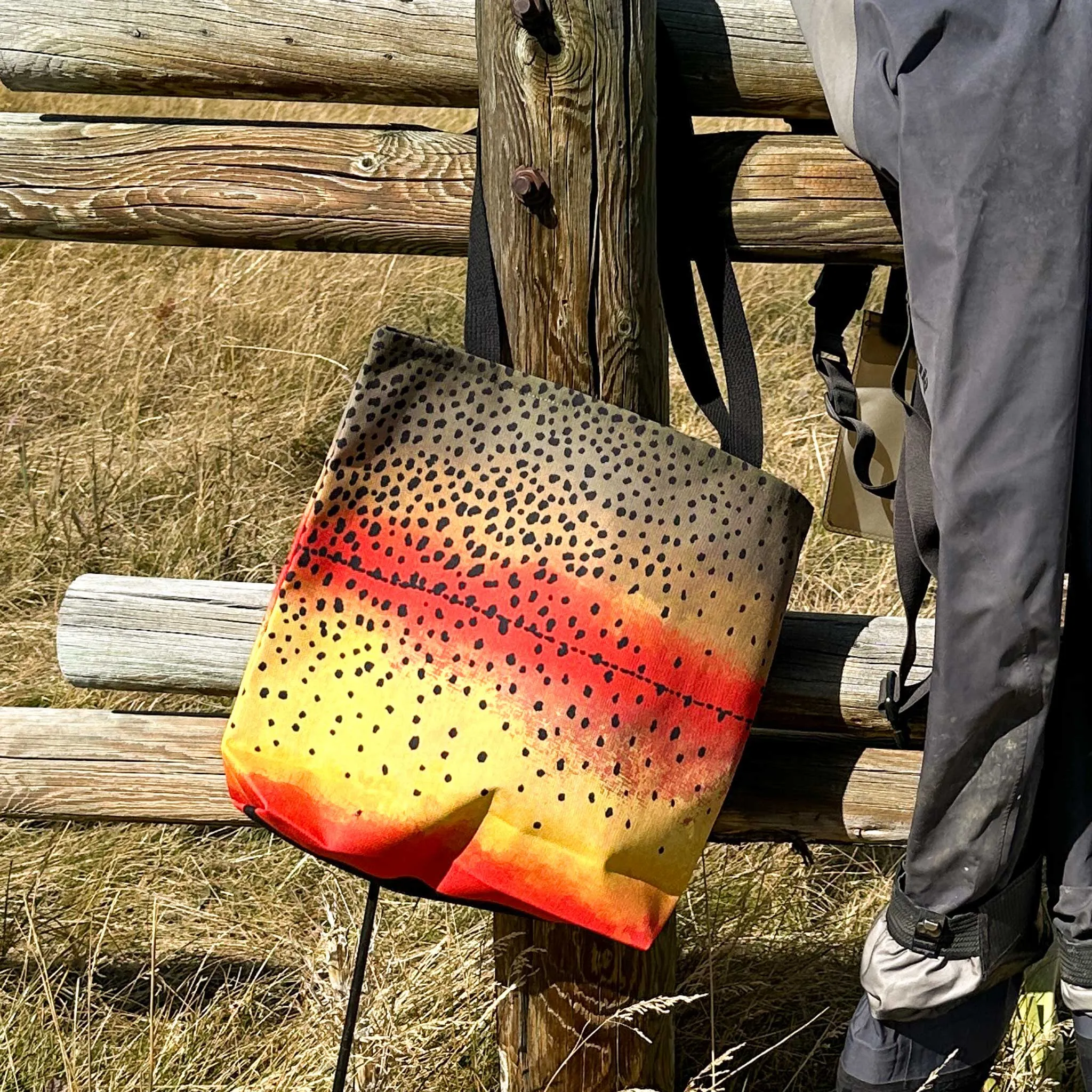 Trout Pattern Tote Bags
