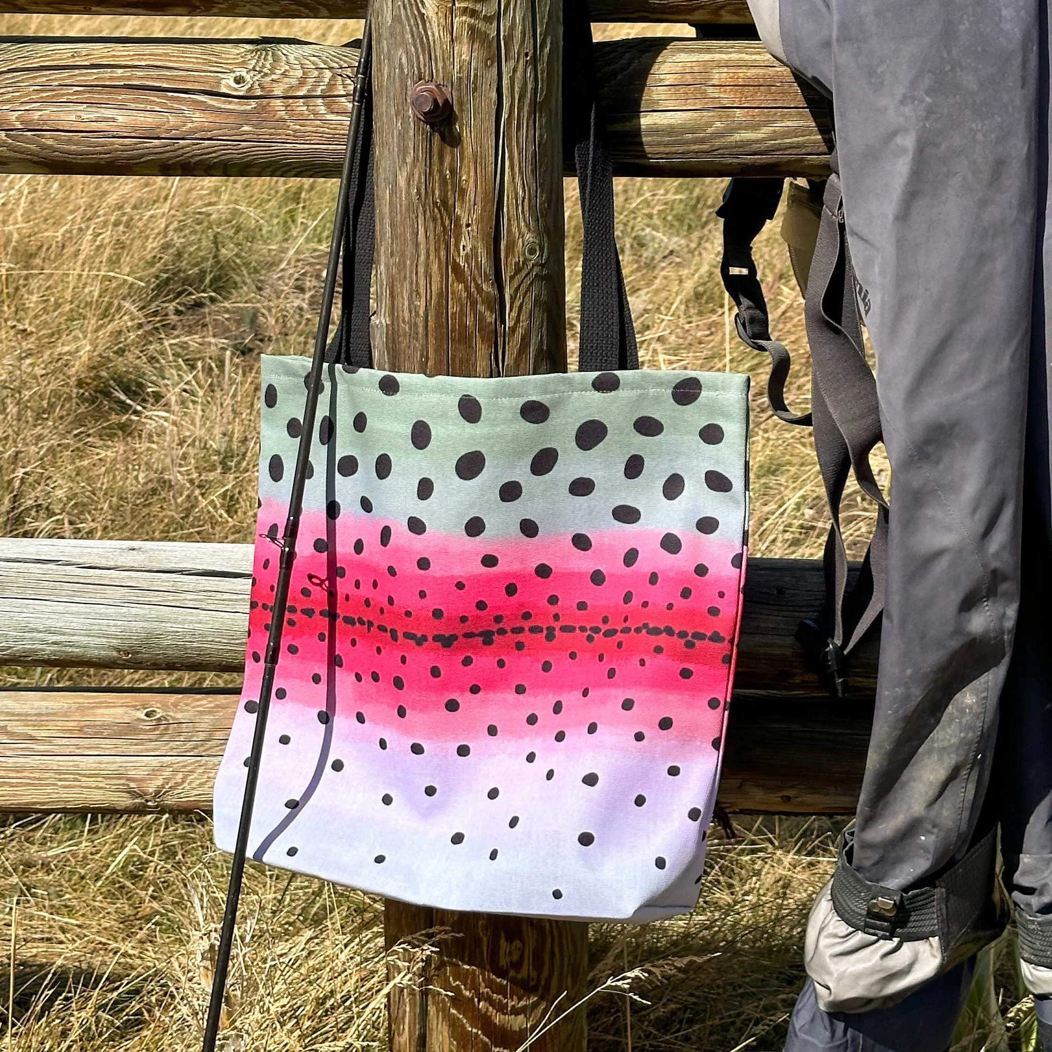 Trout Pattern Tote Bags