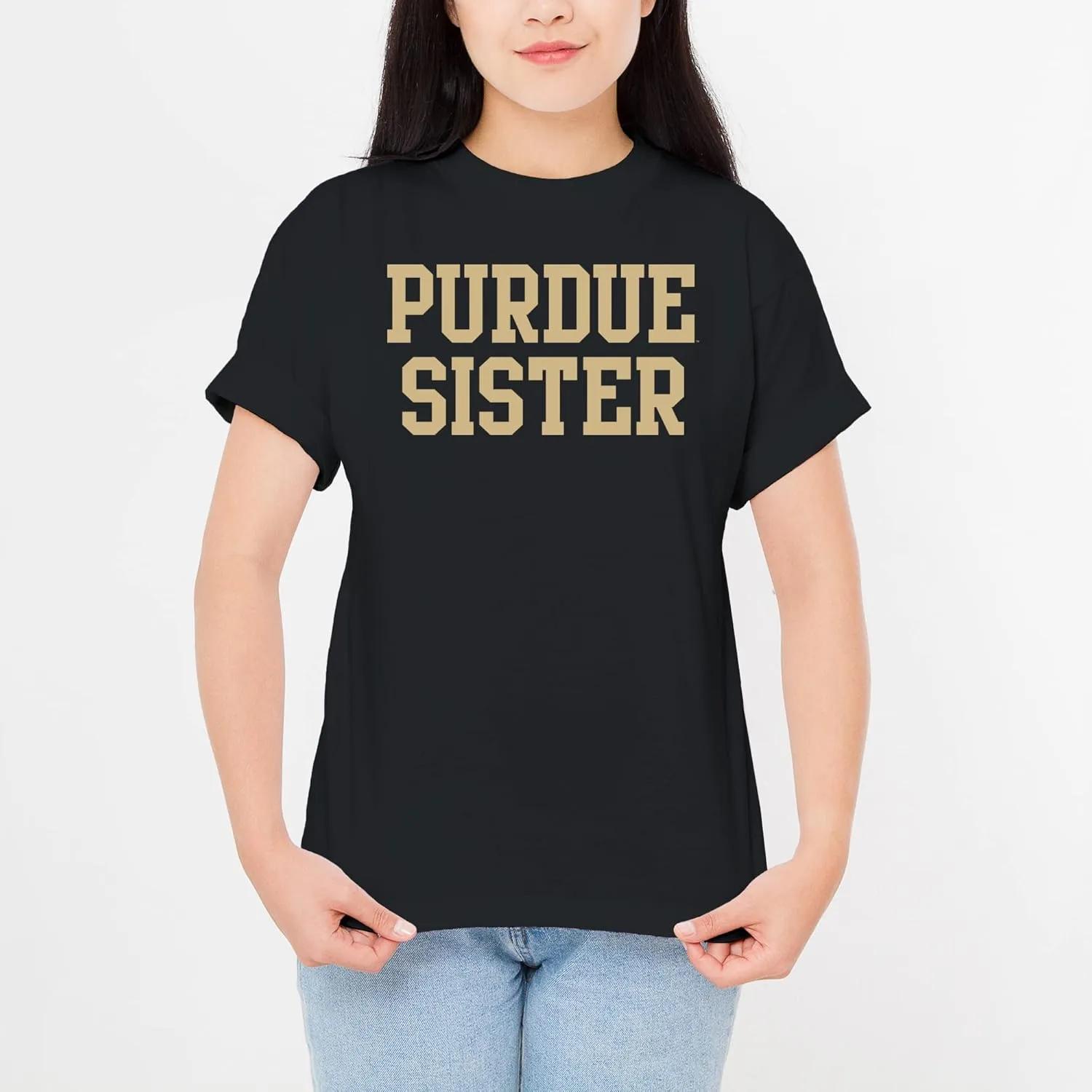 UGP Campus Apparel NCAA Basic Block Sister, Team Color T Shirt, College, University