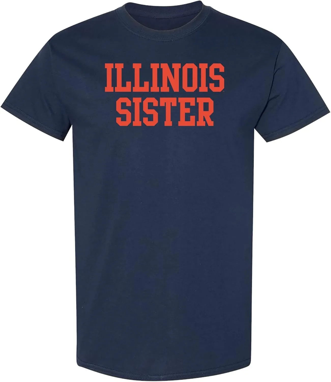UGP Campus Apparel NCAA Basic Block Sister, Team Color T Shirt, College, University
