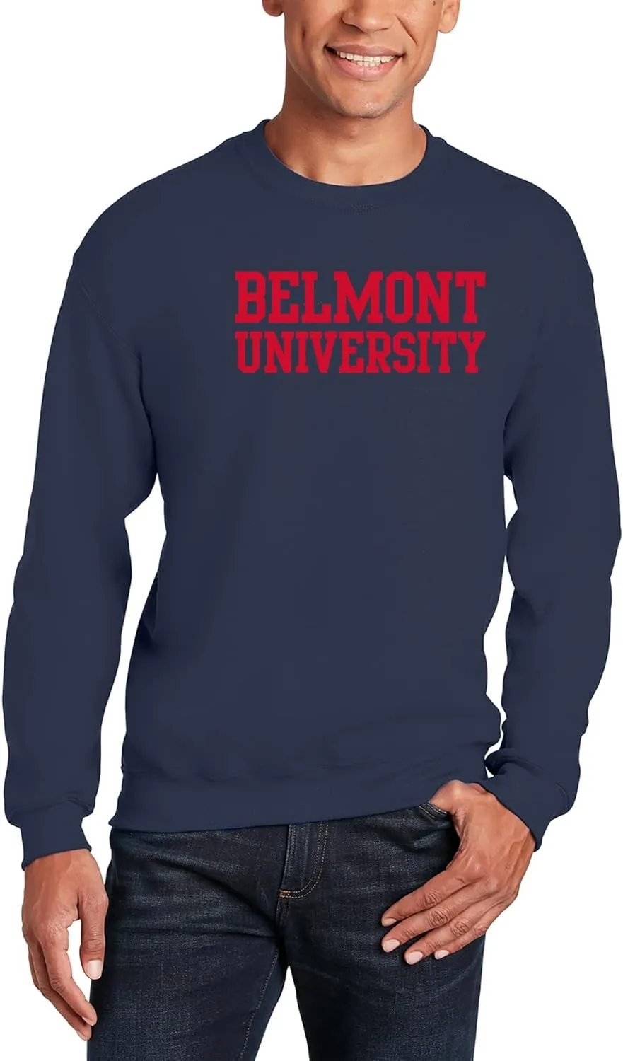 UGP Campus Apparel NCAA Basic Block, Team Color Crewneck, College, University