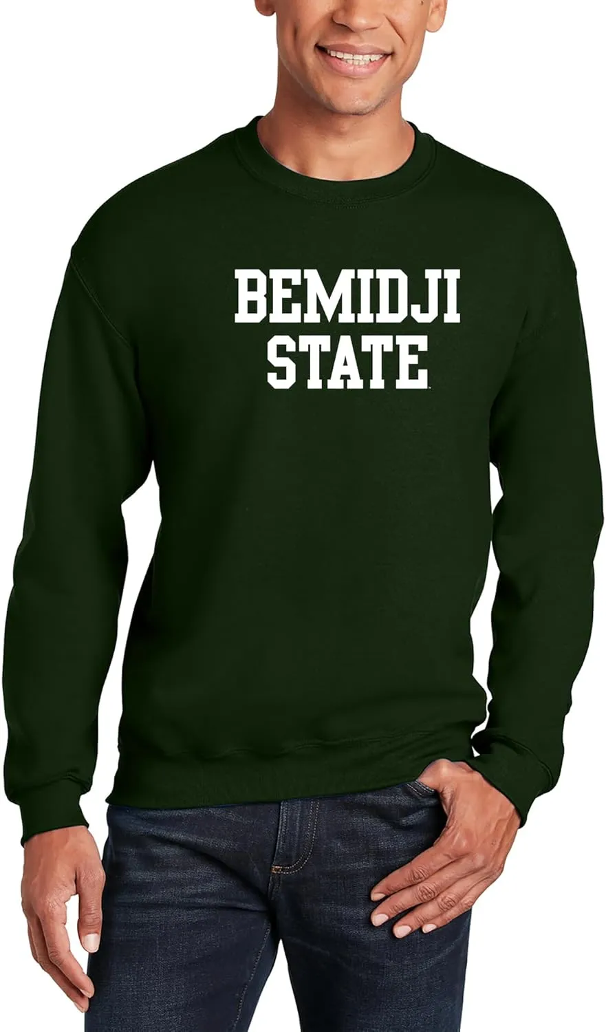 UGP Campus Apparel NCAA Basic Block, Team Color Crewneck, College, University
