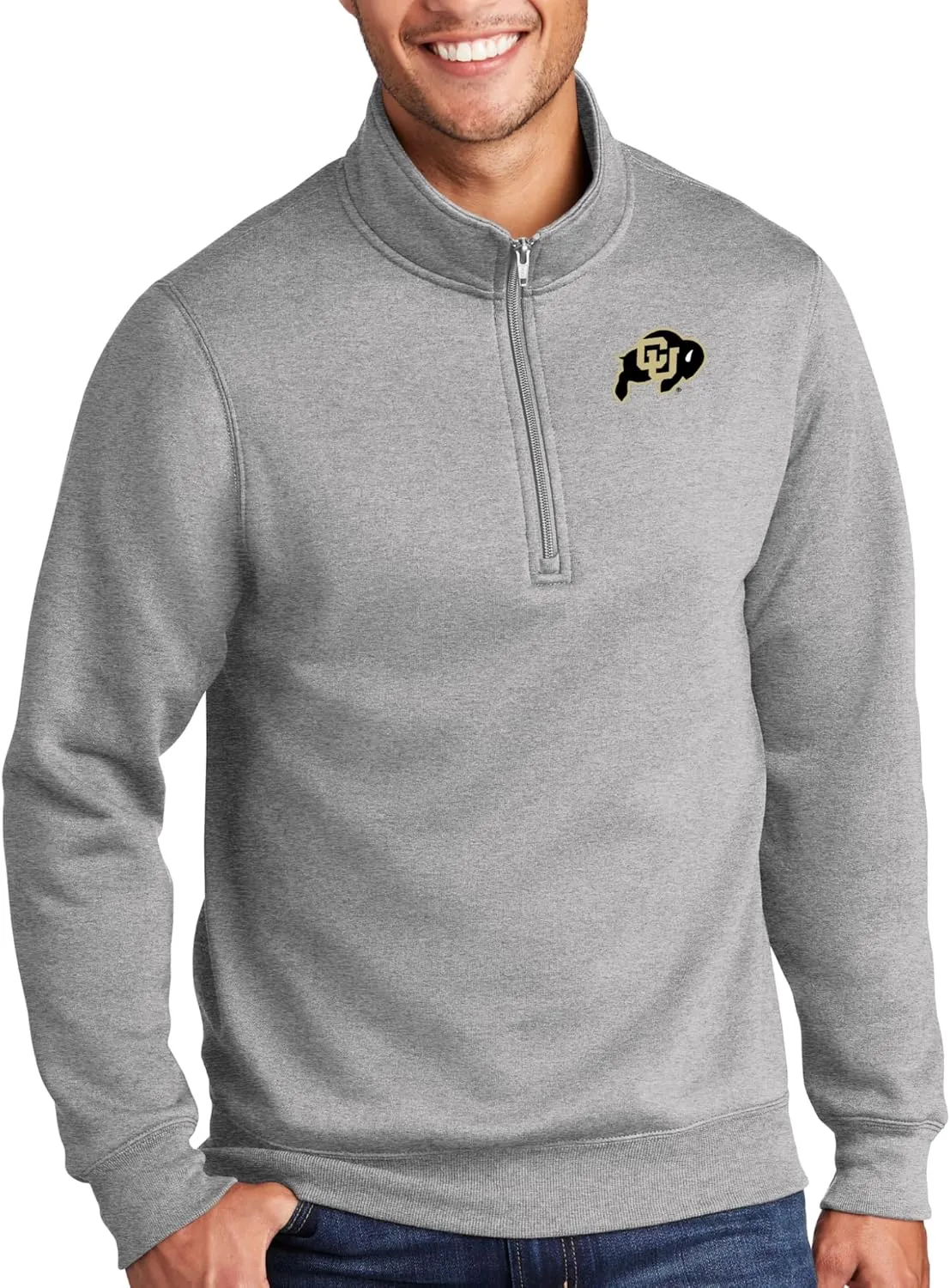 UGP Campus Apparel NCAA Primary Logo, Team Color (1/4) Quarter Zip Sweatshirt, College, University