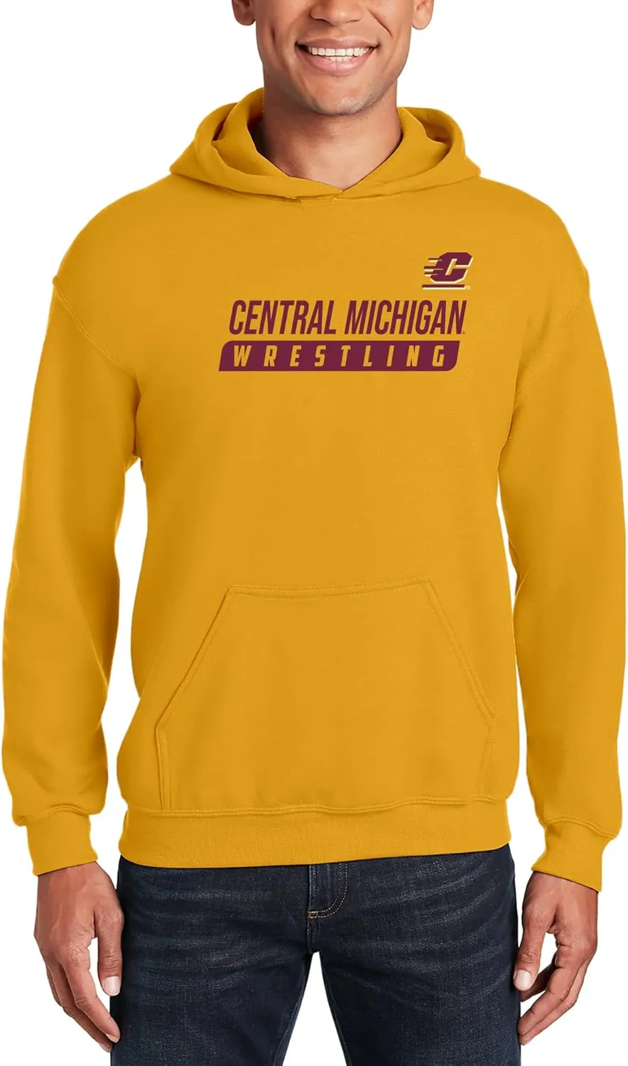 UGP Campus Apparel NCAA Wrestling Slant, Team Color Hoodie, College, University