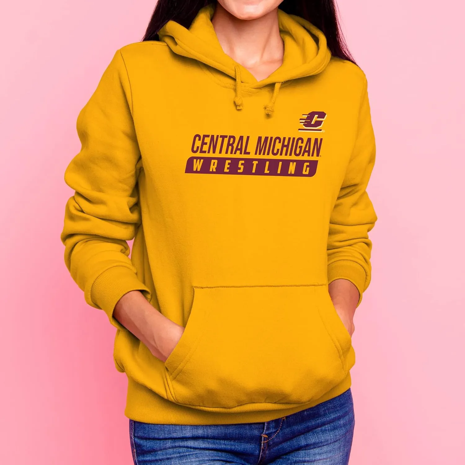 UGP Campus Apparel NCAA Wrestling Slant, Team Color Hoodie, College, University