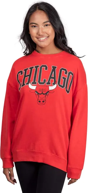 Ultra Game Women's NBA Official Super Soft Oversized Sweatshirt