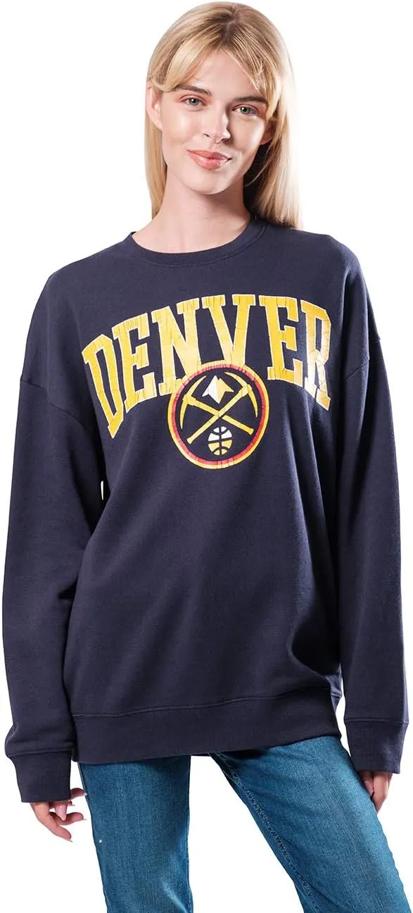 Ultra Game Women's NBA Official Super Soft Oversized Sweatshirt