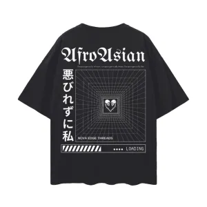 Unapologetically Afro Asian Graphic Tee Japanese Streetwear Style Multicultural Pride Oversize Deep Drop Shoulder Tee - 190 GSM