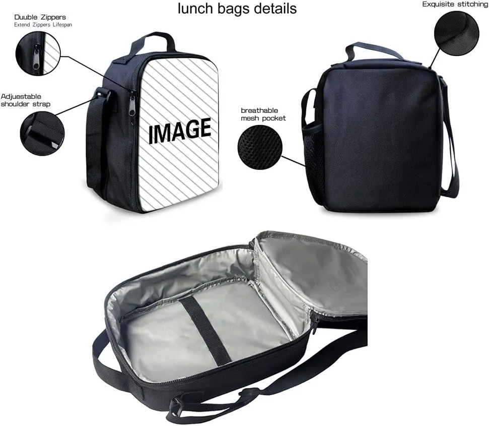 UNICEU Kids Backpacks for School Teen Galaxy Printed Boys Backpack Lunchbox Set
