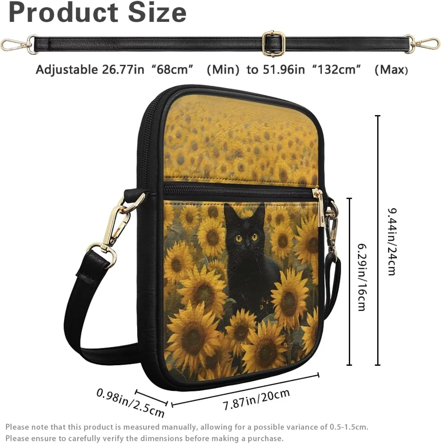 Unisex Leather Purses, Stylish Crossbody Bags Shoulder Bag Travel Shoulder Bag for Spring Travel & Musical Festival