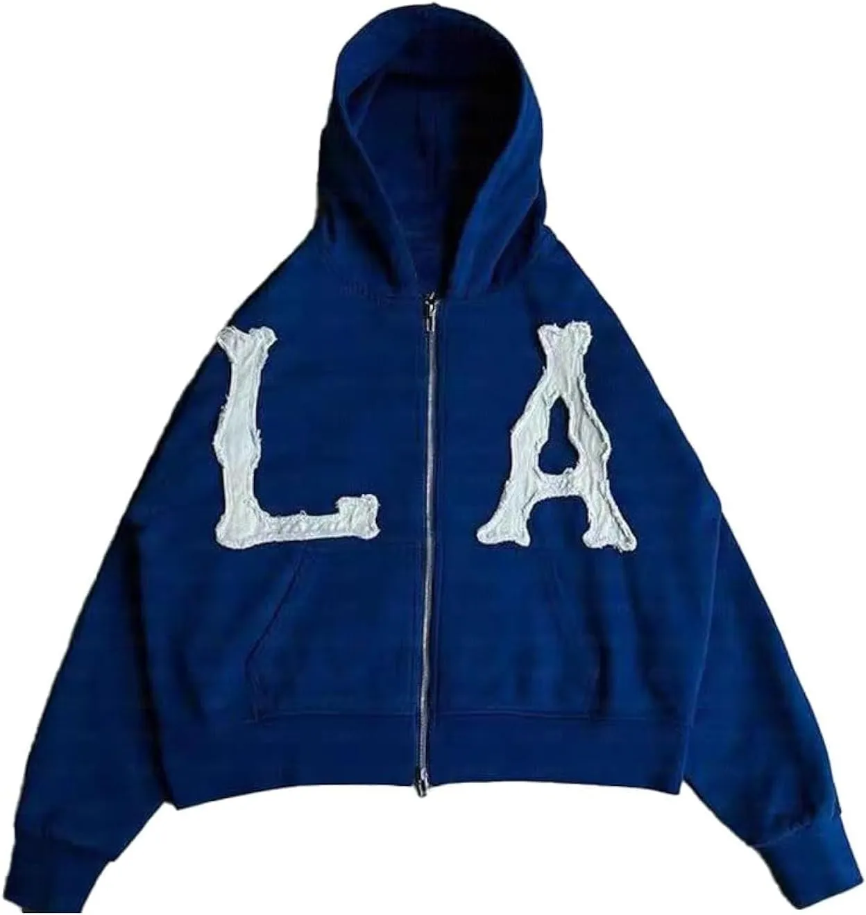 Unisex Letter Embroidery Trendy Hoodies Zip Up Casual Overszie Colorful Y2K Hip Hop Streetwear Harajuku Jacket