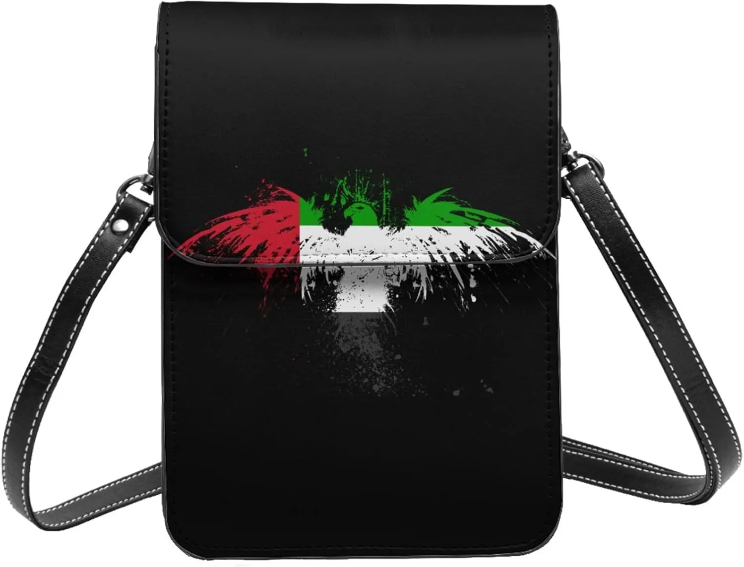 United Arab Emirates Emiratis Eagle Flag Small Crossbody Bag Is A Shoulder Bag Designed For Women And Girls Cell Phone Crossbody Wallet Purses With Card Slots Adjustable Strap